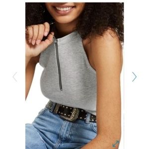 Topshop Zip Front Bodysuit